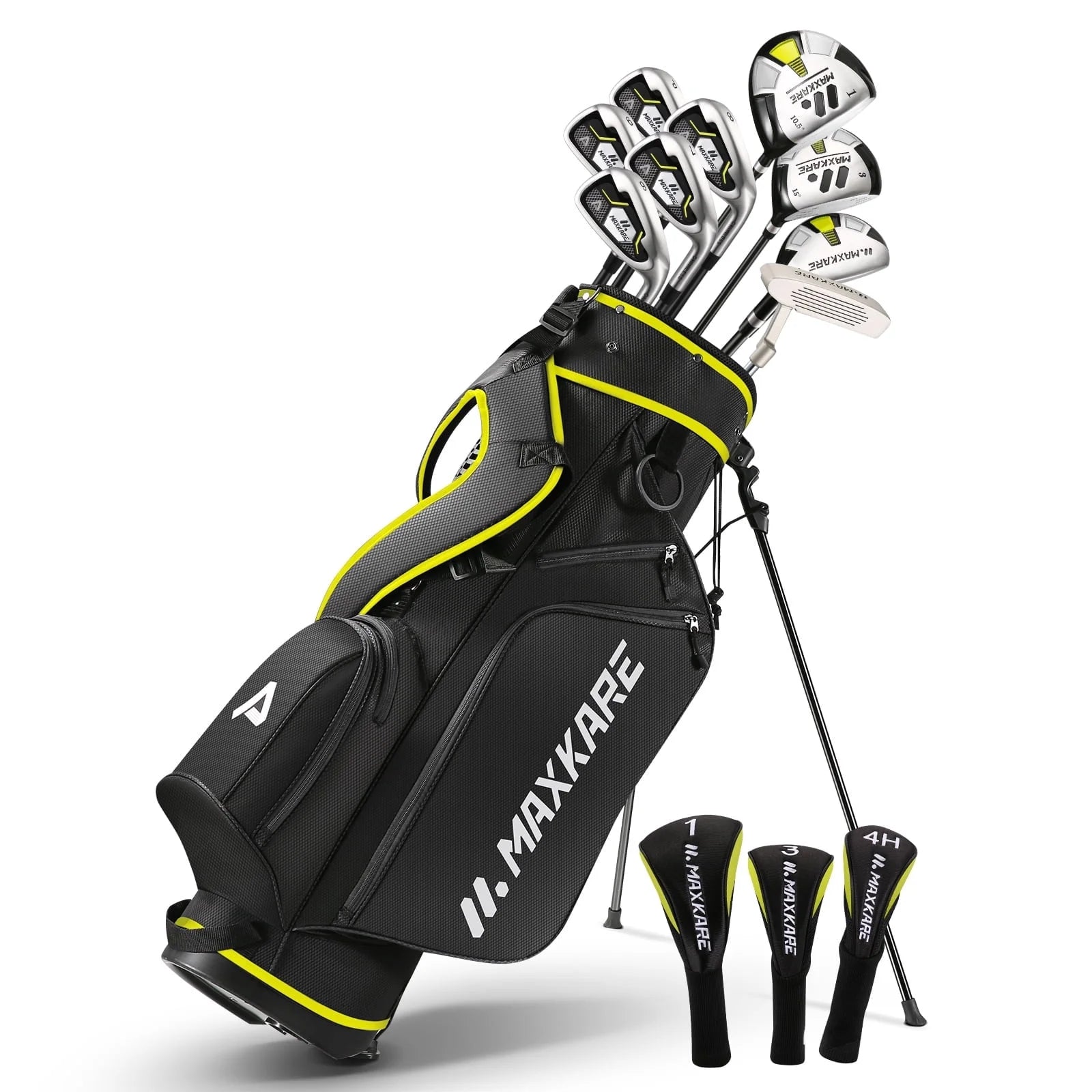 Complete Golf Clubs Set Golf Men'S Regular 9-Piece Complete Set - Right Hand,Yellow
