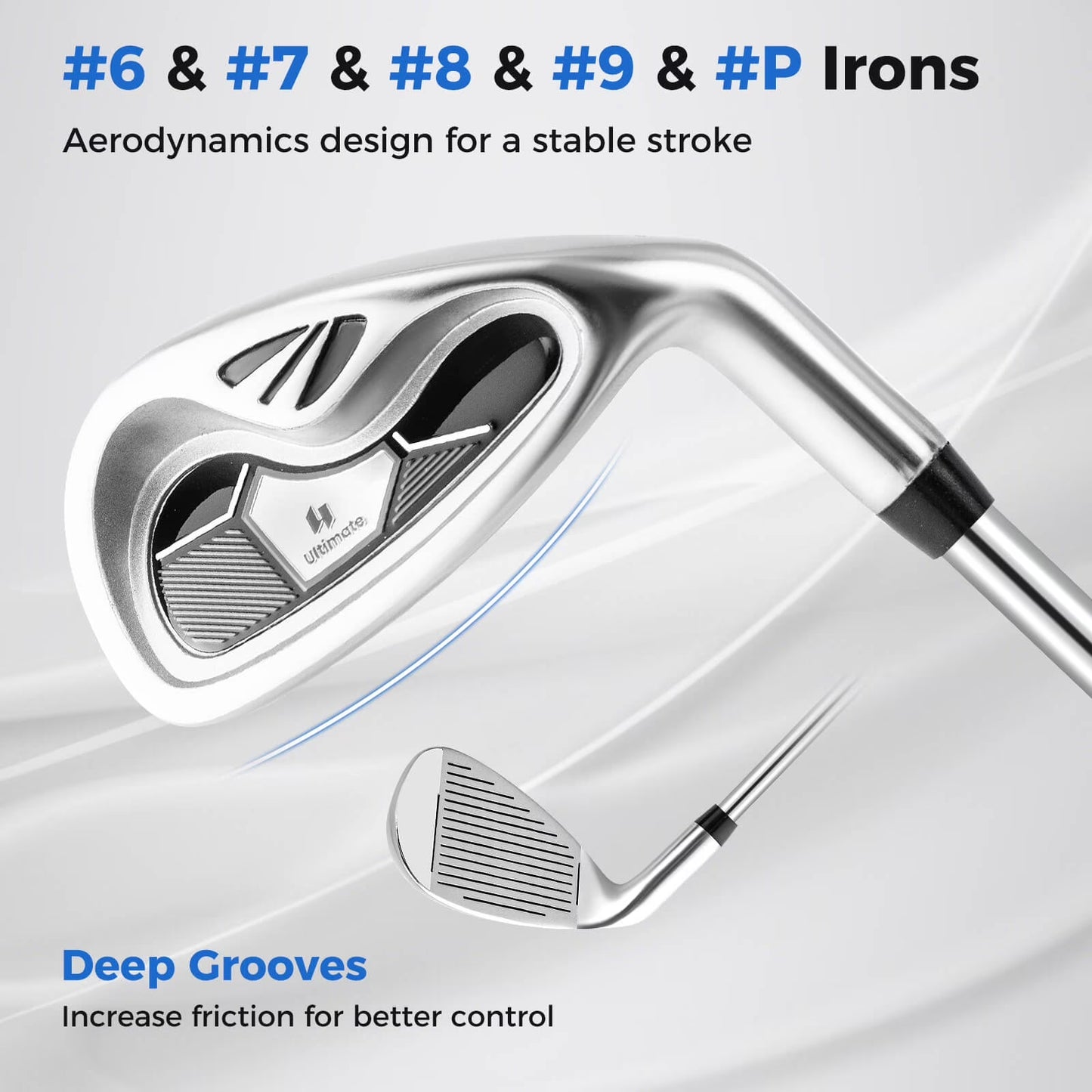 Men'S Complete Golf Clubs Package Set 10 Pieces Includes Alloy Driver Black