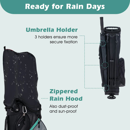 Ultimate Men'S Golf Complete Set with Rain Hood, 13 Pieces, Green