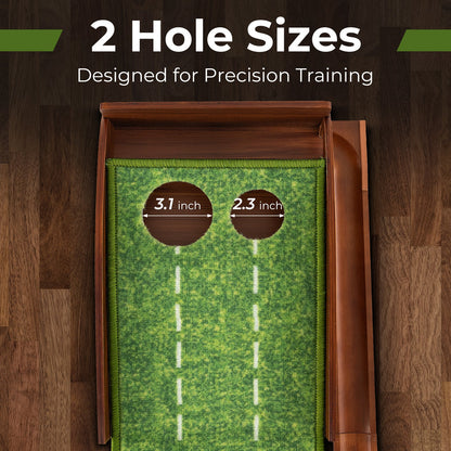 Golf Putting Mat Practice Training Aid with Auto Ball Return and