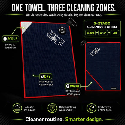 Magna-Anchor™ Magnetic Golf Towel – Stubby (16×24)